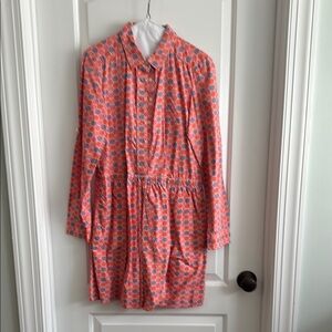 GAP Orange and Blue Polka Dot Dress